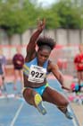 Yasmin Regis (Windsor) taking part in the long jump, 2012 North Eastern Championships.